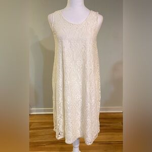 NWT, Pinkblush Maternity Dress, Cream Lace Sleeveless, Size S